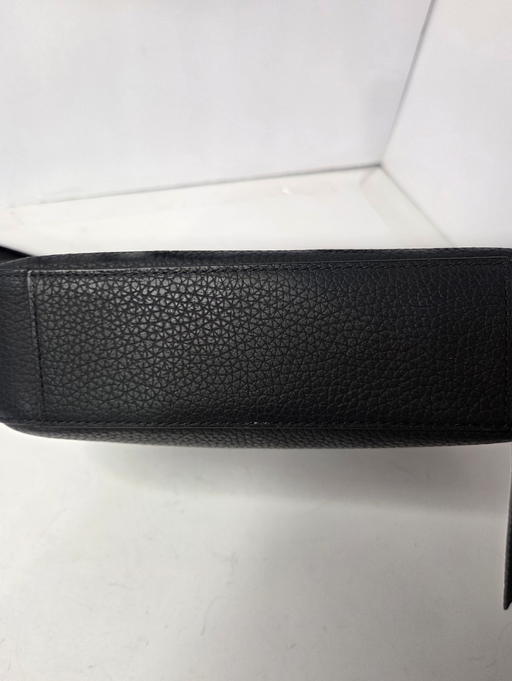 ALLSAINTS captain Black Pebbled Leather Crossbody Bag EUC minimalist classic - Picture 7 of 13